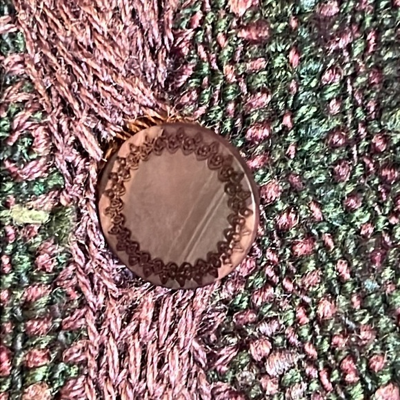 Hand Woven Wool/Silk Cropped Cardigan Jacket Purple/Teal Cottagecore Boho Medium - Picture 4 of 11